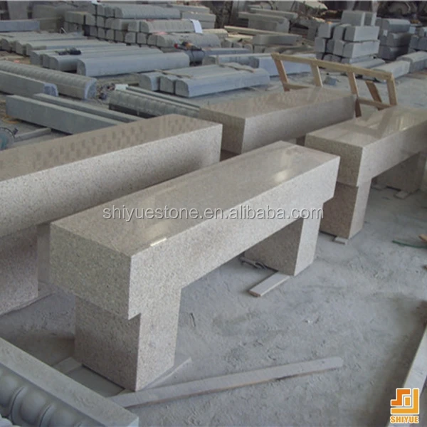 Китай желтый G682 гранитный камень скамейка для сада и парка с мультяшным дизайном