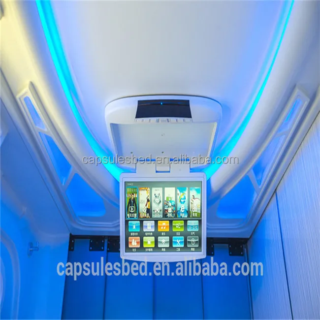 advanced morden design furniture hostel bed room sets with white safe and wentilate capsule bed