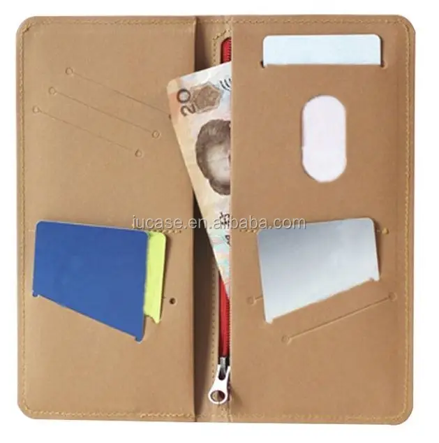 Casepert Slim Bifold Washable Kraft Paper Purse with Zipper Coin Pocket Washable Kraft Paper Wallet