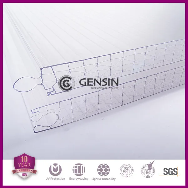 Lixin UV protection plug-pattern polycarbonate sheet 100% virgin Bayer/Sabic/Lexan material