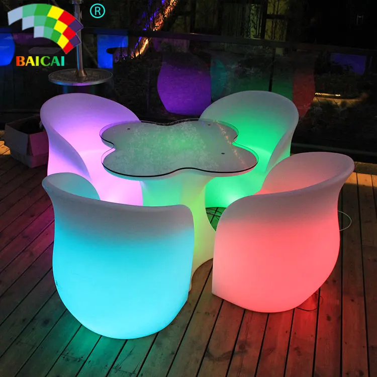 Outdoor 16 Color Illuminated Table Led Pool Table Light Plastic Led Lighting Bar Counter For Sales