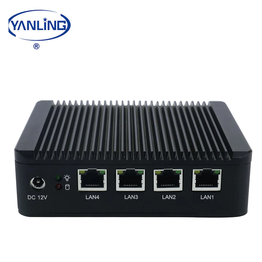Fanless industrial barebone system computer Intel Celeron J1900 quad core pfsense firewall minipc support WIFI and SIM