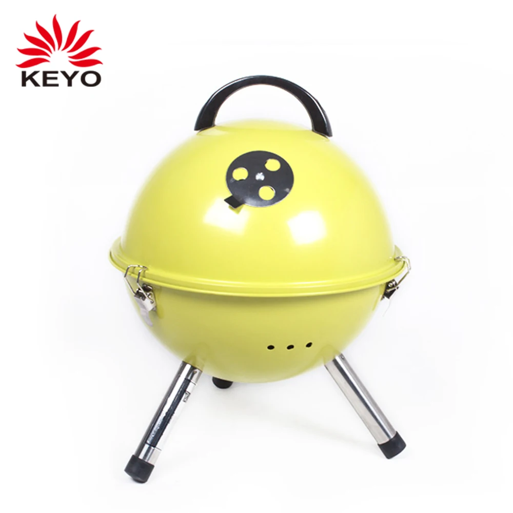 New Style Portable Mini Tabletop Charcoal Grill Football Bbq Soccer Ball Shaped Charcoal Barbecue Grill