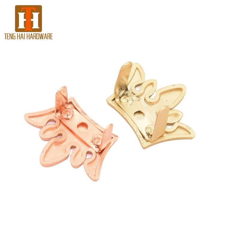 Custom metal crown shape logo plate brand tag for handbags