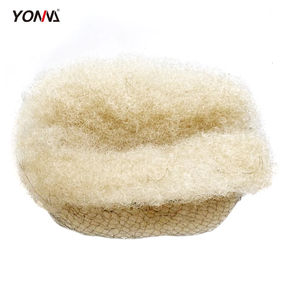 Yotchoi 4Pcs/Lot Tight Afro kinky bulk 100% human hair for dreadlocks, Twist braids honey blonde 613# mongolian afro kinky curl
