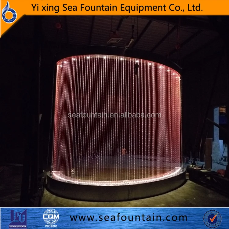 Indoor Fiber String Curtain Colorful Water Rain Curtain Fountains