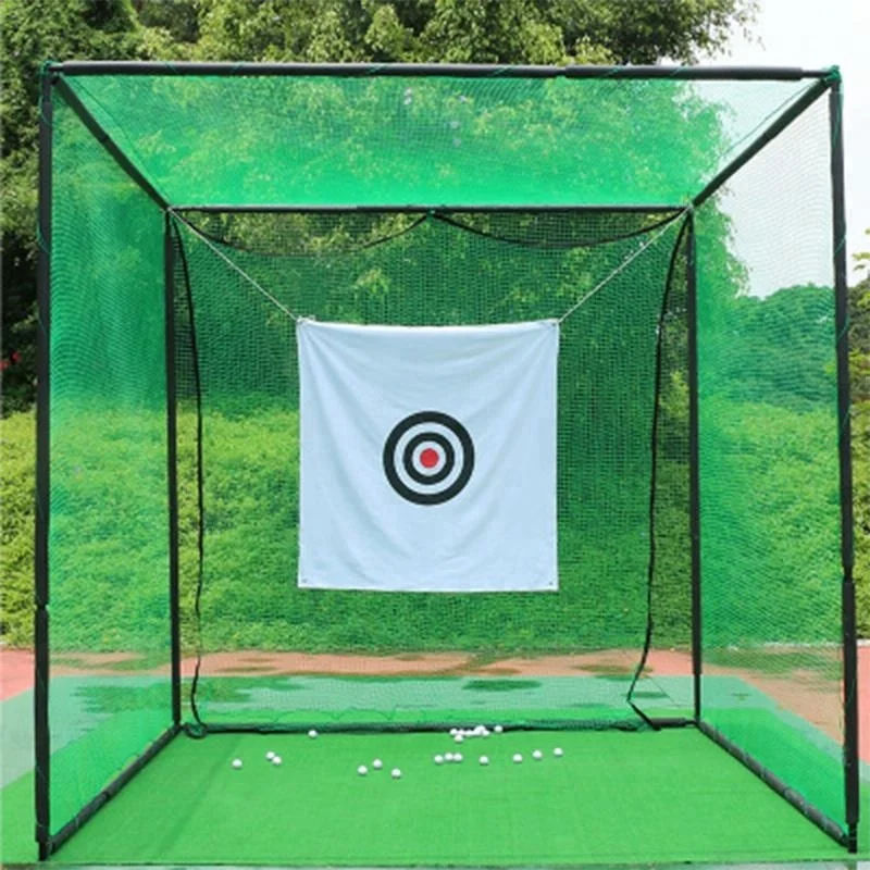 
Strong steel frame golf driving and hitting range net with mat 
