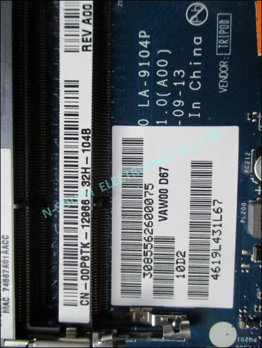 wholesale price motherboard for dell inspiron 15r-3521 intel i3 0p6tk la-9104p