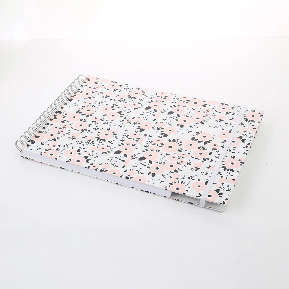 Sketch book with pen holder elastic band sprial sketchbook for drawing custom a3/a4/a5/a6 size