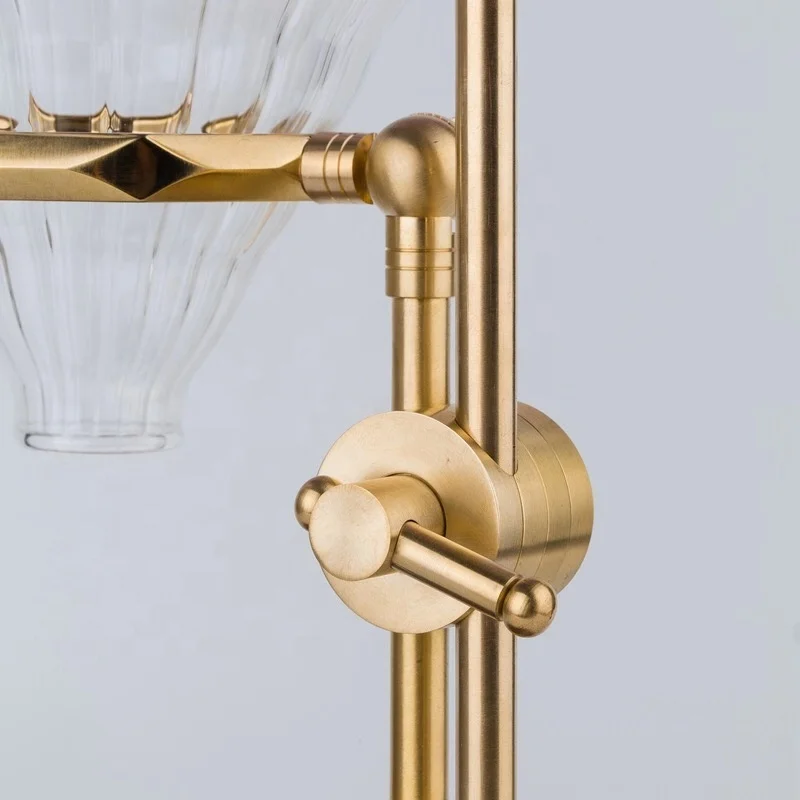 solid copper support adjustable pour over coffee brewer stand set