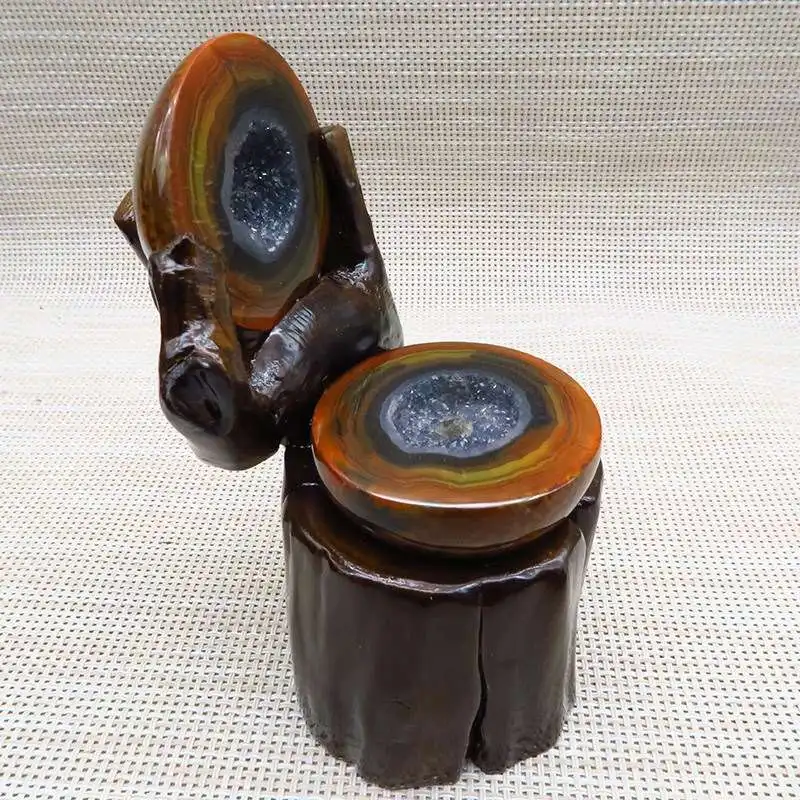 Wholesale Natural Beautiful Agate Carve Crystal Geodes Agate Cornucopia