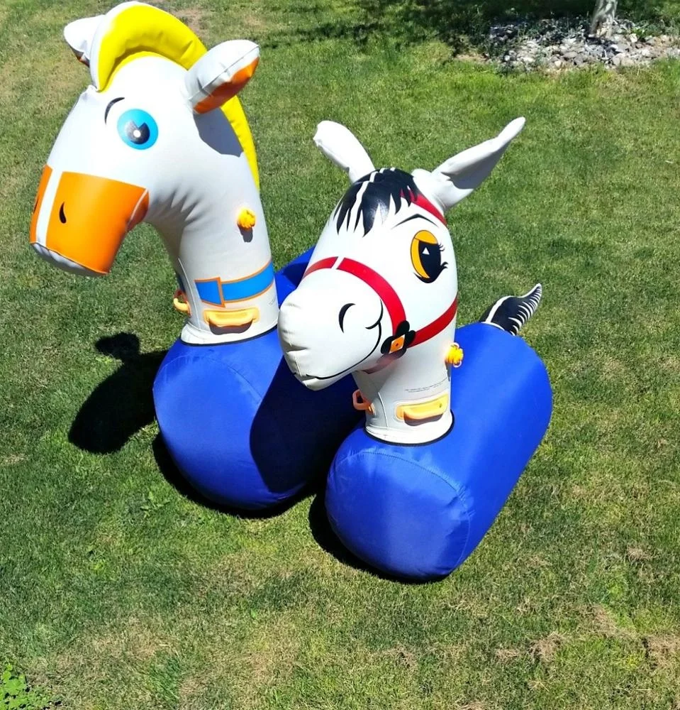 Hot Selling Inflatable pony Hop Racing  Derby Horses Race Inflatable Hopping Horse Toy for Adults