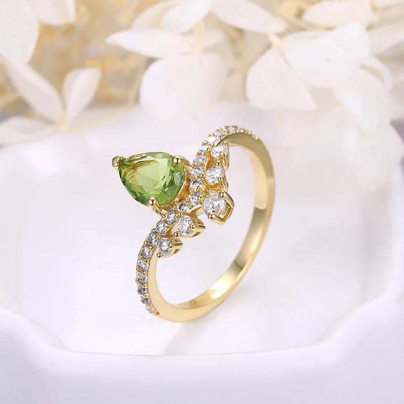 
Sevenajewelry SAR7353 Elegant classic style peart shape zircon copper brass finger ring for ladies 