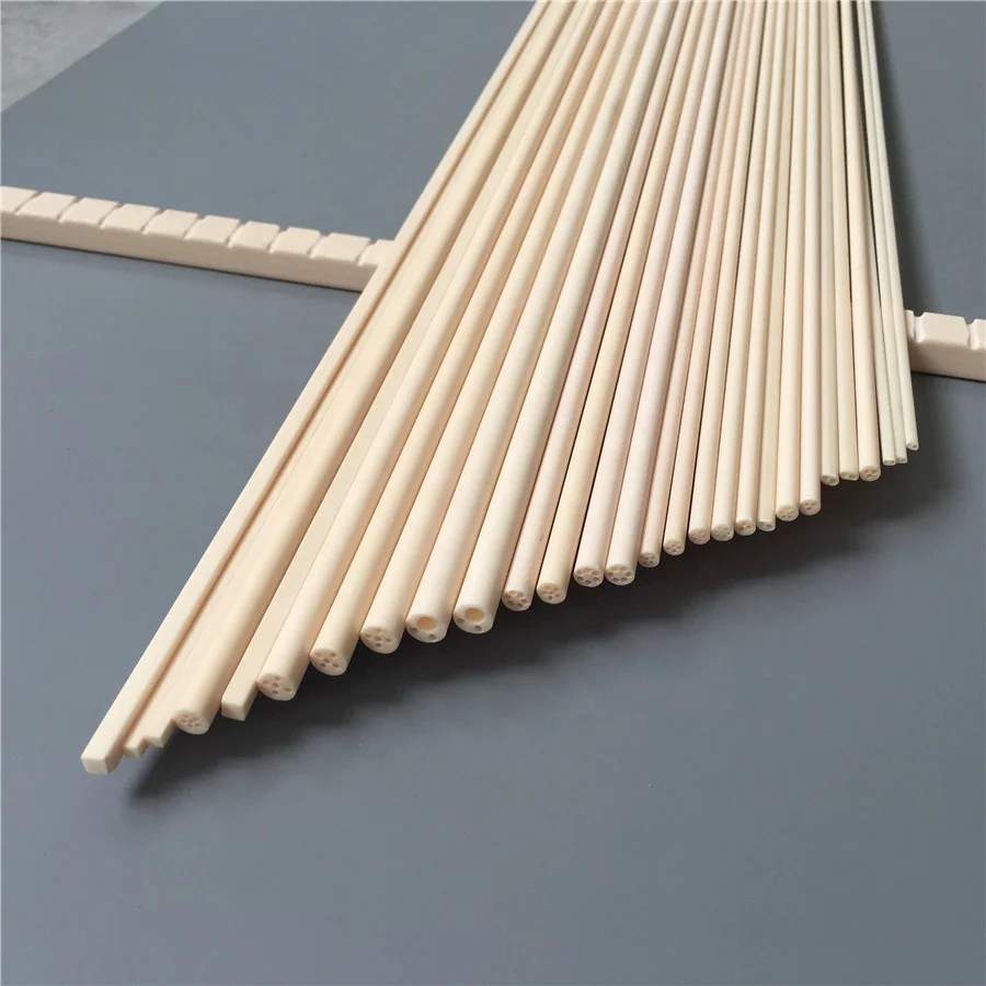 Small Thin 99 Al2O3  Alumina Ceramic Tube Rods Diameter 1mm 2mm