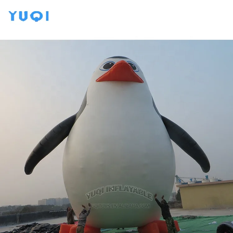 Custom commercial inflatable penguin figure model | inflatable adverting cartoon penguin for exhibition