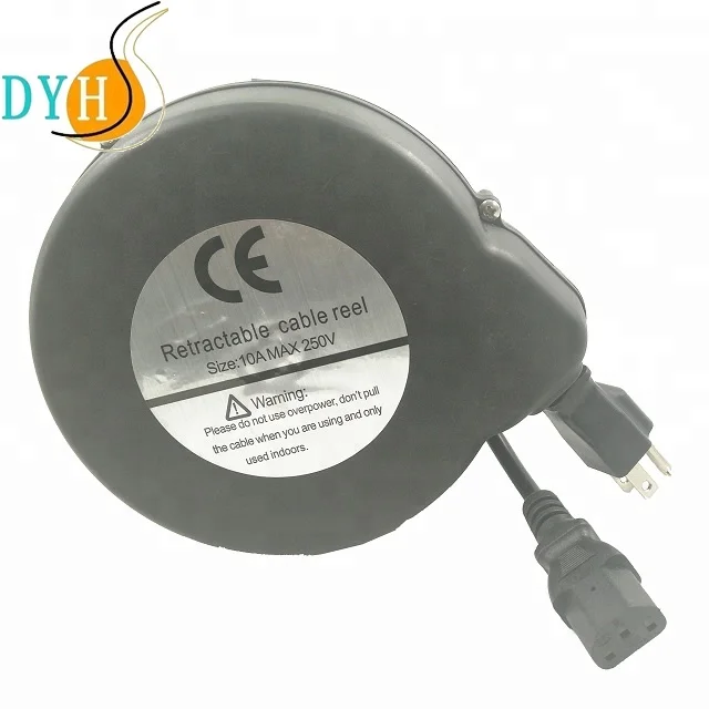 customized auto-winder retractable spring loaded cable reel for carpet cleaner machine