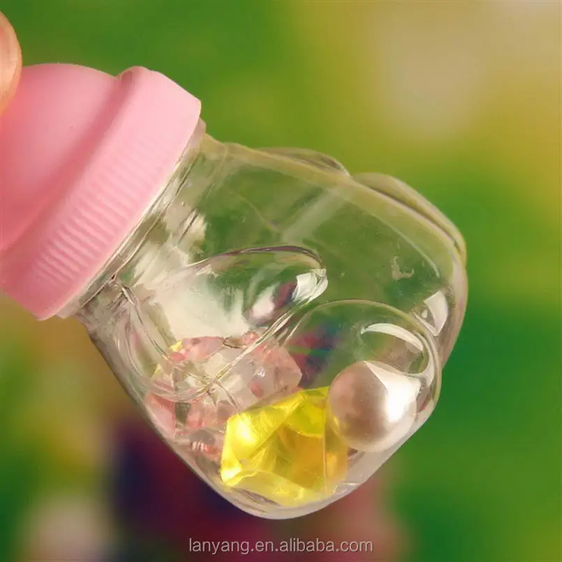Baby Shower Plastic Candy Box Bottle Pink Girl Blue Boy Birthday Party Favors Christmas Gift (Baby Shape)