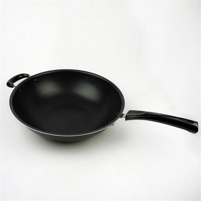 
Environmental nonstick heat resistant coating Chinese aluminum wok pan with Lid 