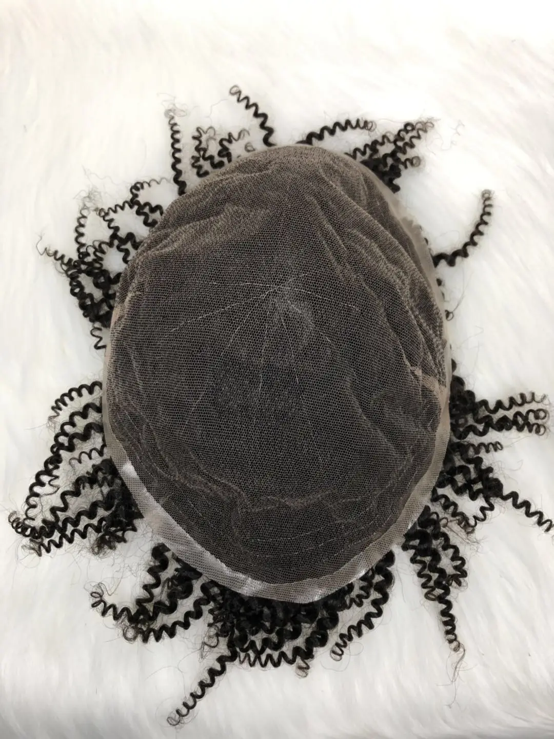 
8x10 Hair Piece Toupee Swiss Lace Short Afro Curly Men Hair Toupee 