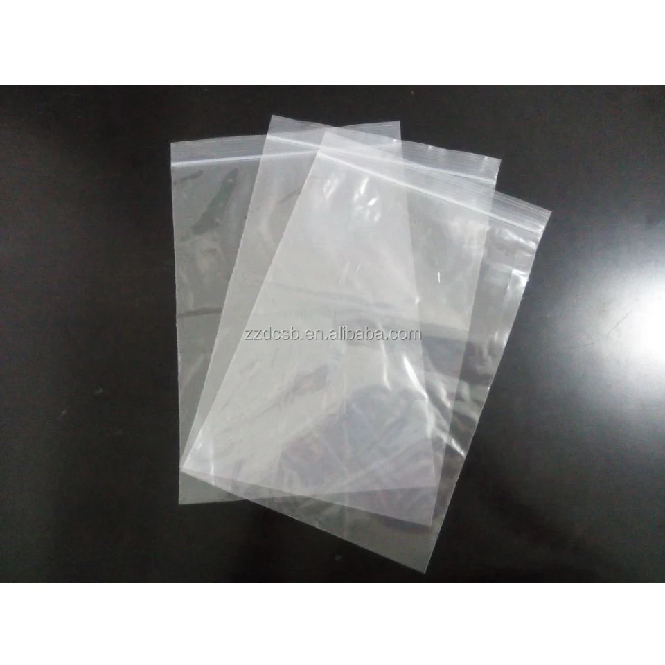 clear Plastic LDPE Resealable Ziplock Bag
