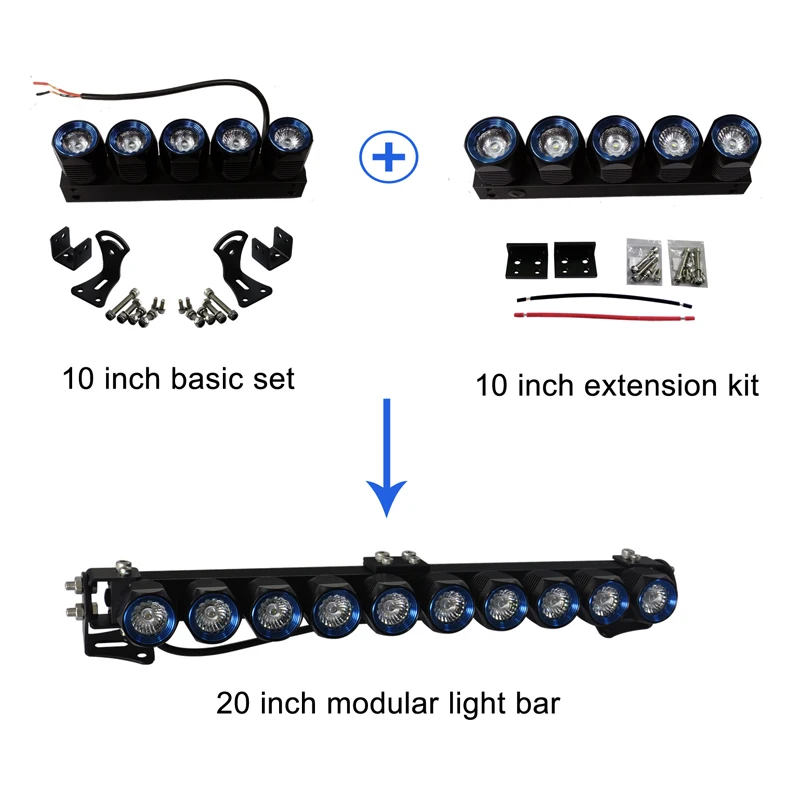 5000 Lumens led driving light IP68 waterproof Aluminum housing module offroad led light bar 12v 4x4 led car light