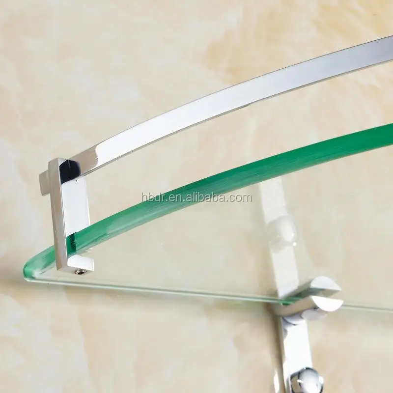 
Tempered rectangle sector glass for bathroom corner shelf 