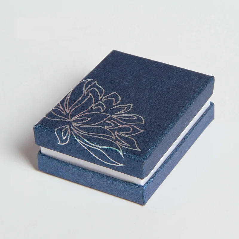 Hot Selling Custom logo Kraft paper cardboard pendant box handmade colorful ring box Small velvet flocked jewelry packaging box