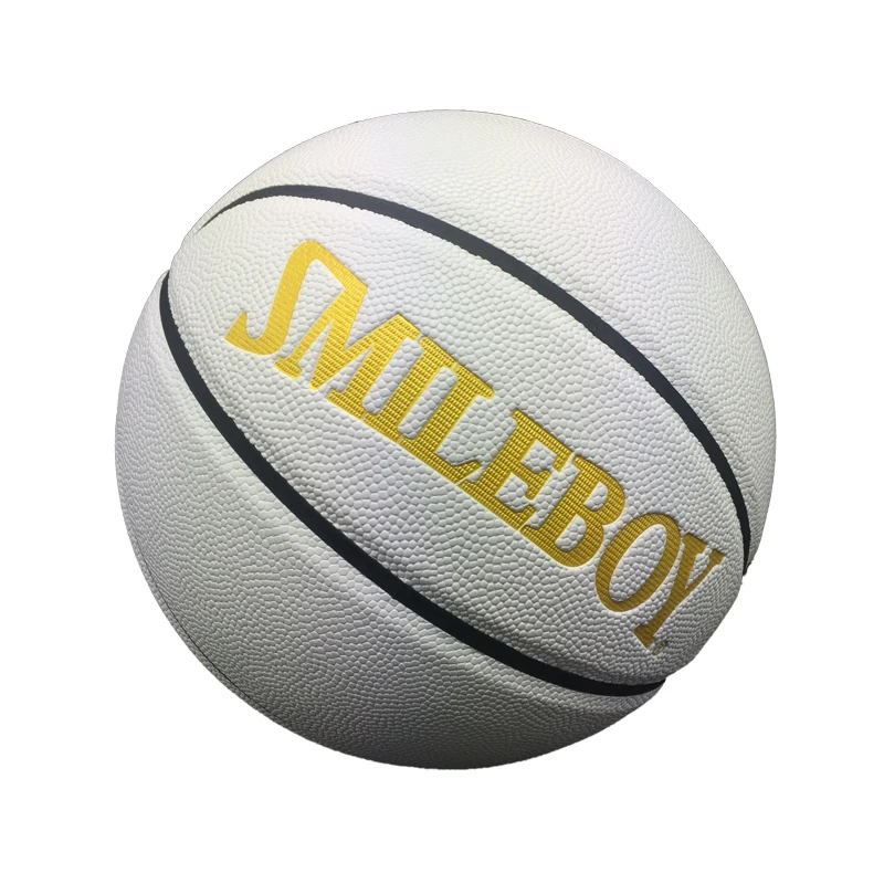 smile boy design won pu white Basketball office Size 7 for aldut
