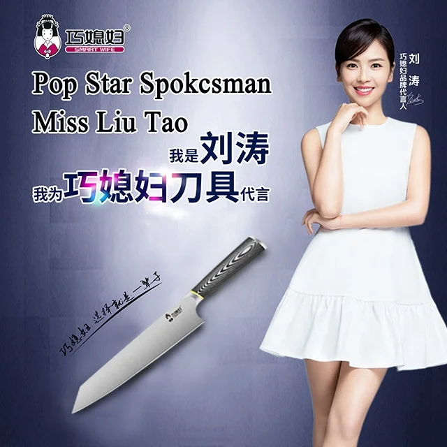 Smart Wife 9 Inch Germany 1.4116 Kitchen Knife, Stainless Steel Chef Knife, Chefs Knife