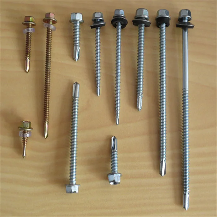 
hex head self drilling roofing screw with epdm washer 