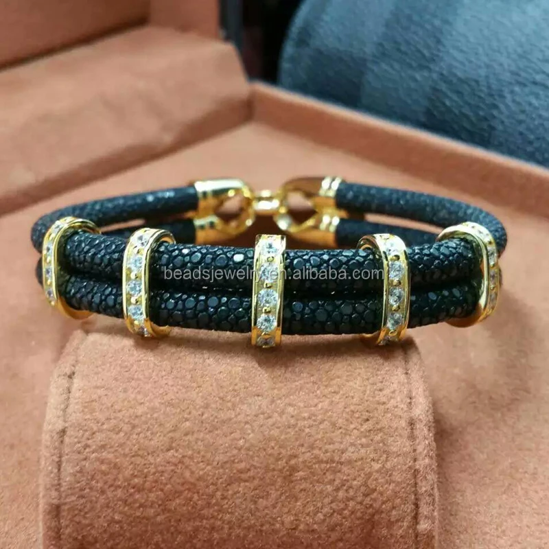 
Wholesale Stingray leather bracelet mens stingray leather bracelets 
