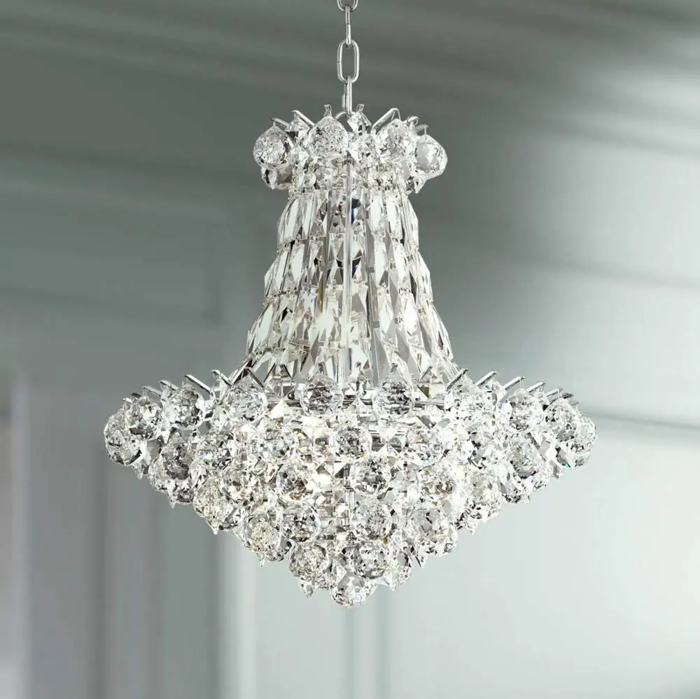 Fashionou Modern K9 Crystal Spiral Raindrop Chandelier Lighting Flush Mount LED Ceiling Light Fixture Pendant Lamp with 4 Lights