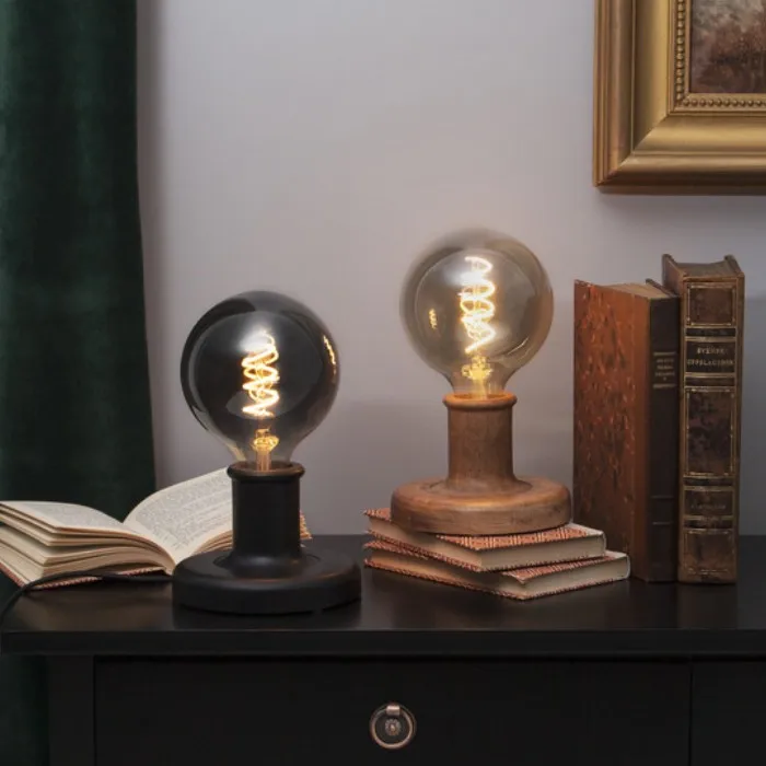 China Factory AC DC Clear Smoke Gun Gray 4W E26 E27 B22 Dimming Flexible Filament G125 Led Filament Bulb