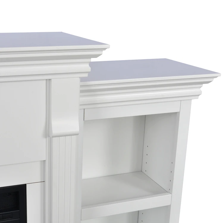 White Decor Flame Remote Control Decorative Freestanding Electric Fireplace Tv Stand Heater