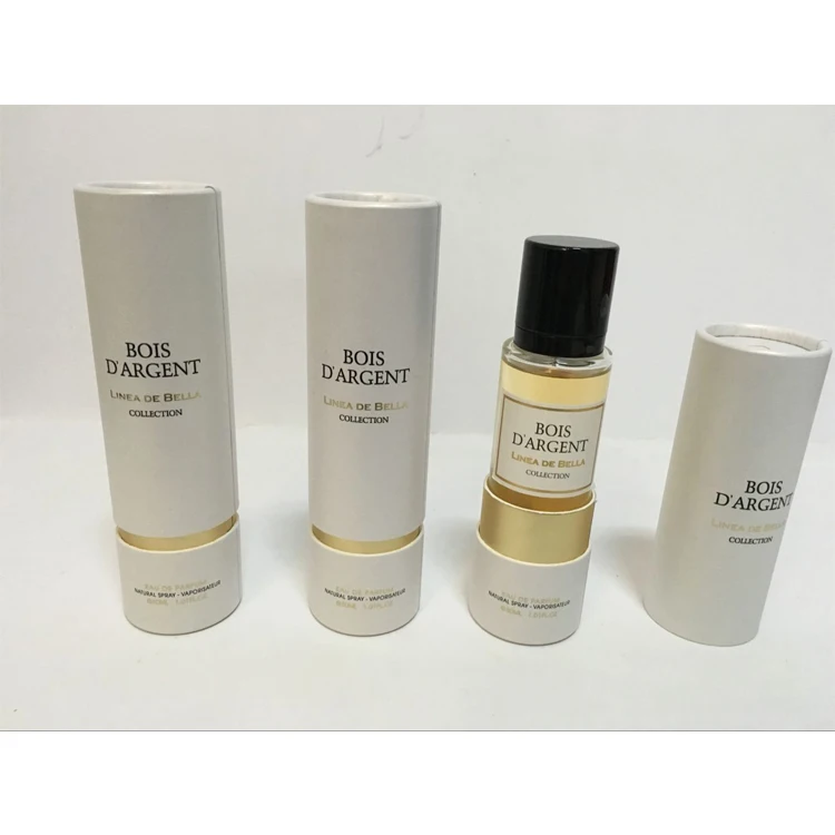 Custom cardboard iridescent paper 30ml essential oil perfume bottle box packaging tube