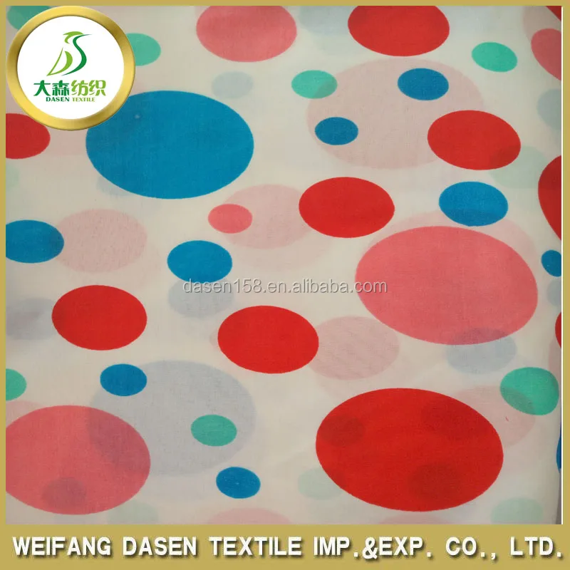 red white dots fabric print cotton fabric for baby bed sheets
