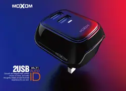 MOXOM 2.4A Home Charger UK Plug 2USB Charger Hot Selling Phone Charger