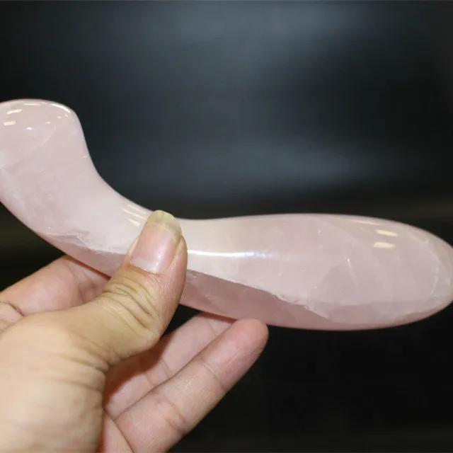 Yoni healing crystal dildo big rose quartz crystal massage wand stick