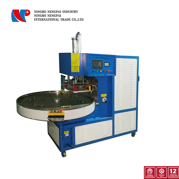 Auto Rotary turntable high frequency blister sealing machine clam-shell and blister PVC, PET-G, A-PET  PET/PVC with carton