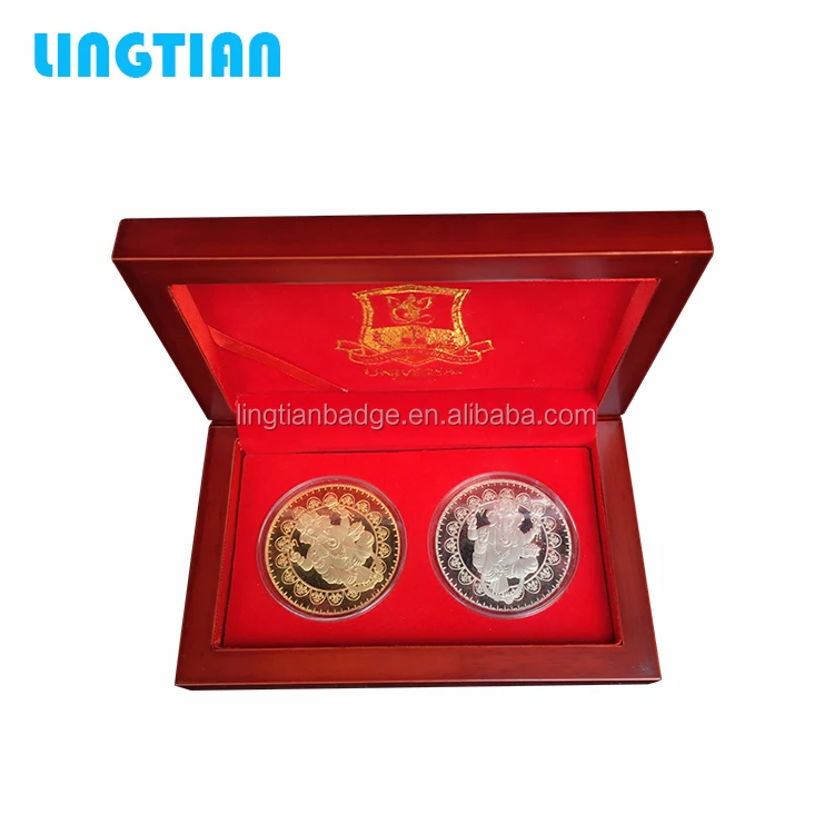 LINGTIAN 2019, деревянная витрина для монет с индивидуальным дизайном