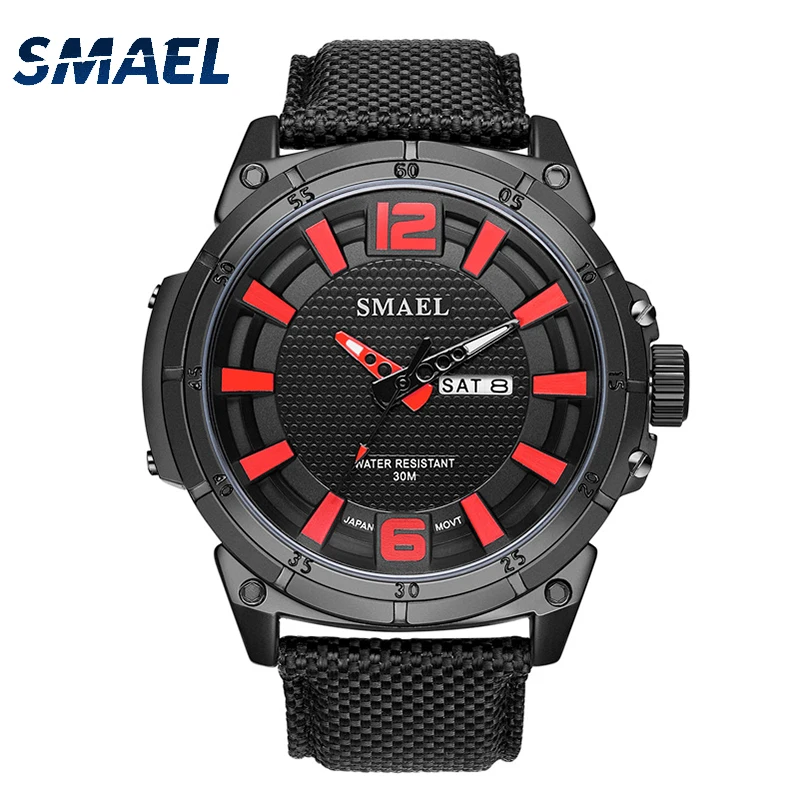 Nylon leather band SL1316  al fajr logo custom  dial smael watch