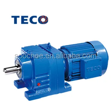 Taiwan TECO westing house R series helical gear box with geared motor