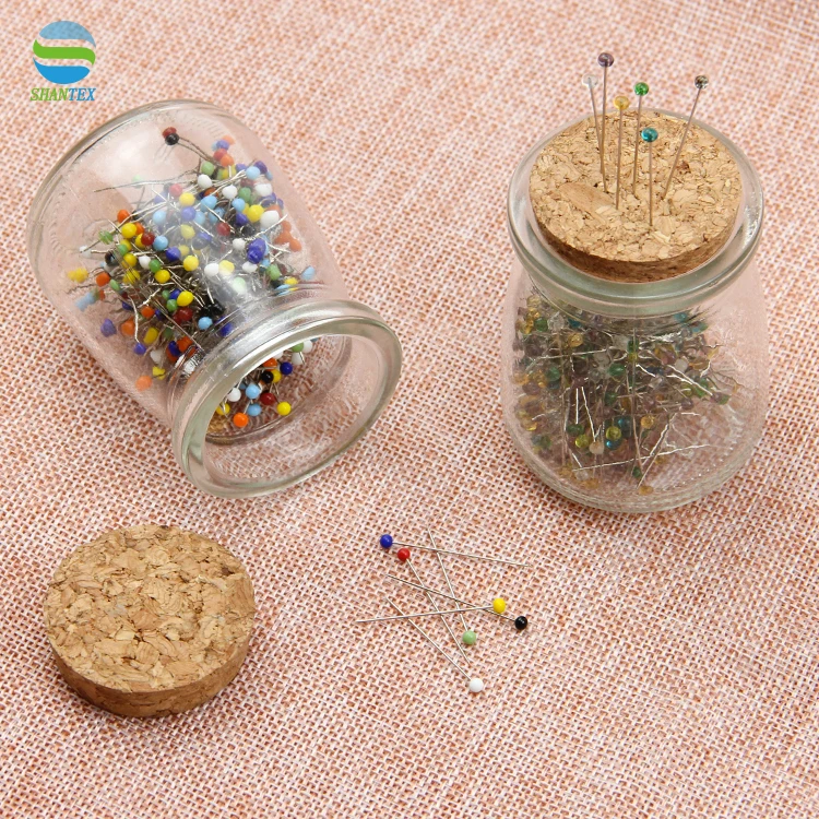 Colorful Garment Tailored Positioning Needle Safety Pear Shape Pin  in bottle