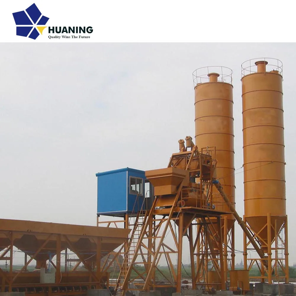 HZS50 stationary concrete batching plant has large output and appropriate price