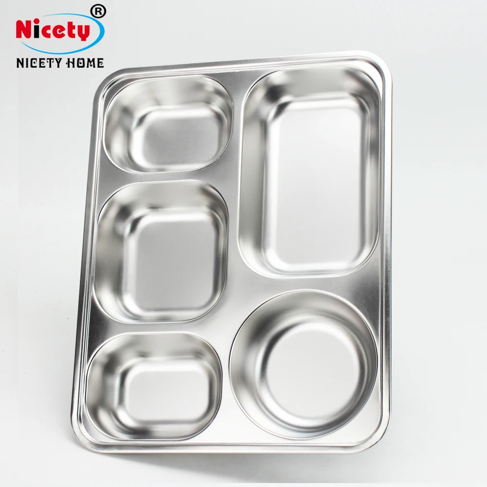 wholesale dishes stainless steel tray school lunch tray metal food tray