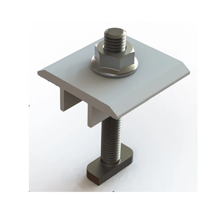 China Factory Aluminium Mid End Clamp for Solar Panel Mounting Brackets