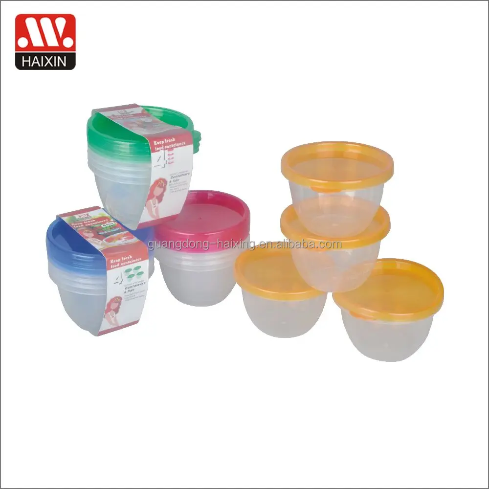 disposable plastic take away fast food container with lid 2pcs set