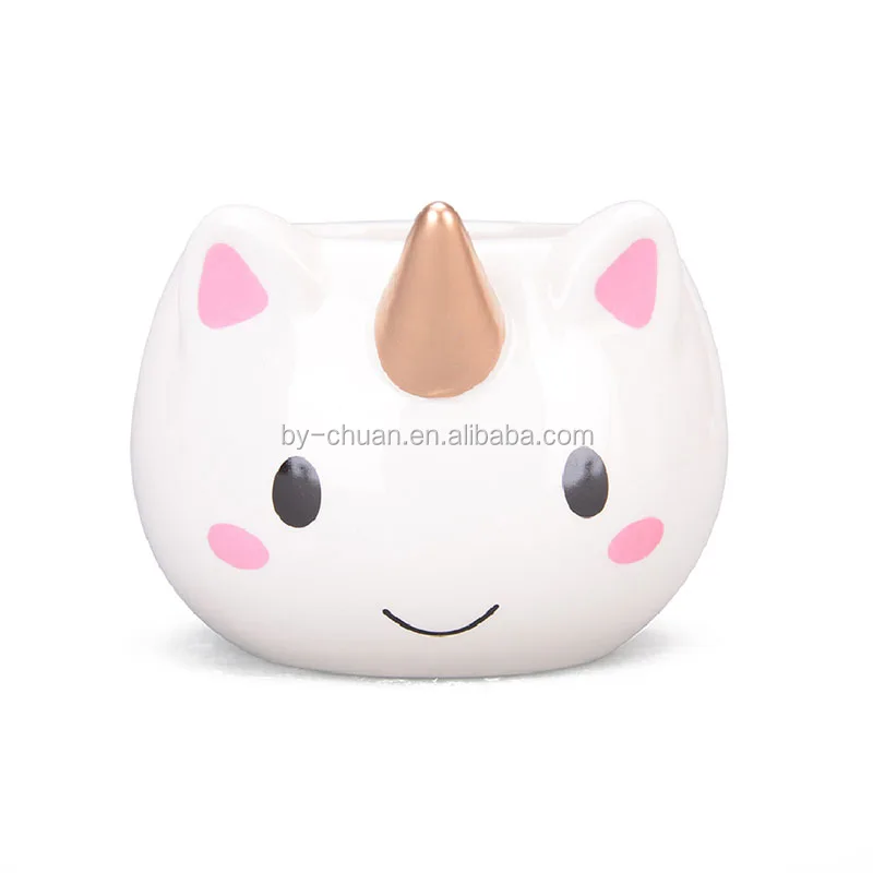 Unicorn Mug 300ml Rainbow Horse Cup Cuteness 3D Ceramic Coffee Mug Gold Stereo Cute