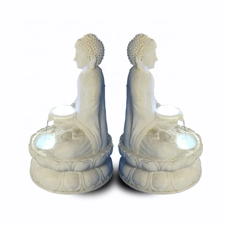 Garden Decorative Sand Stone Buddha Statue Water Fountain