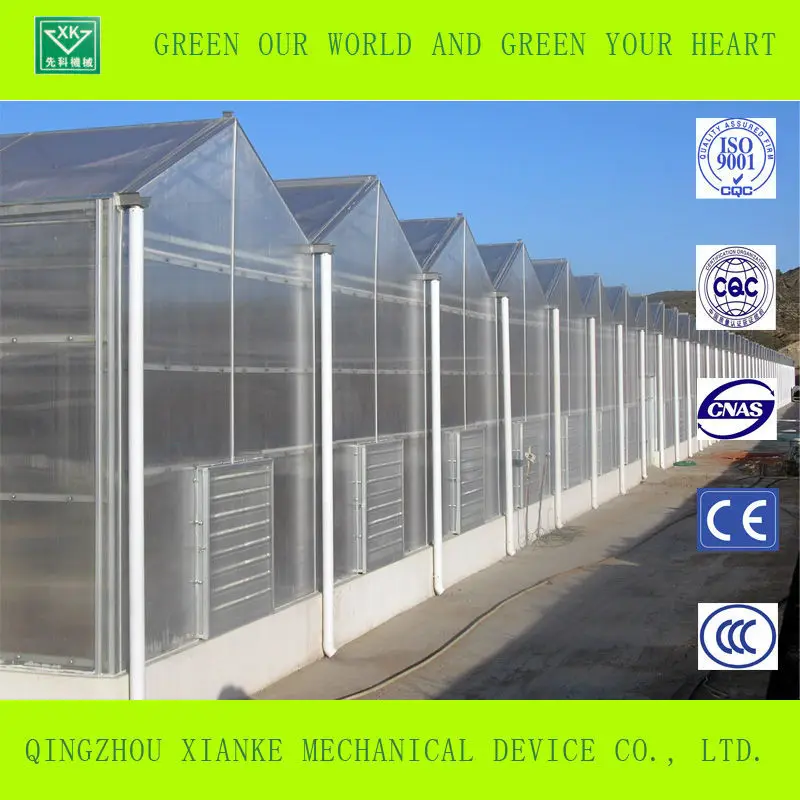 Steel structure frame greenhouse agricultural polycarbonate greenhouse for ecological agriculture for sale